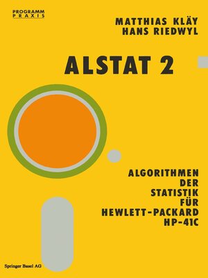 cover image of Alstat 2 Algorithmen der Statistik für Hewlett-Packard HP-41C